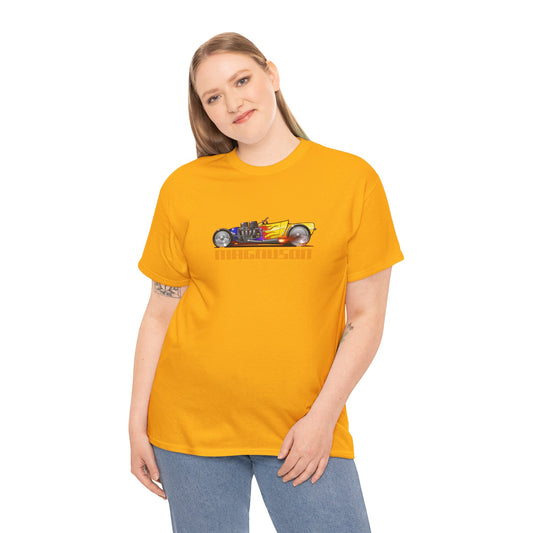 MAGNUSON Track Roadster Hot Rod Fireball Art Tee Shirt - Multiple Colors