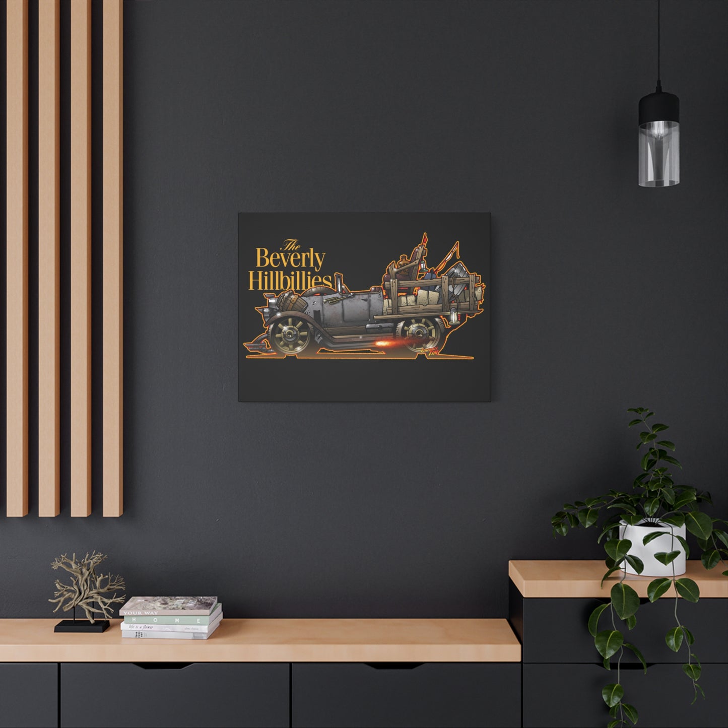 BEVERLY HILLBILLIES JALOPY Canvas Art Wall Print - 11x14
