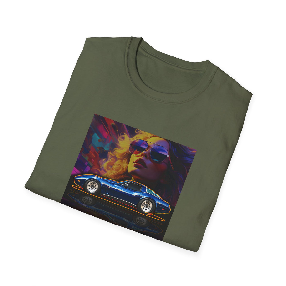 CHEVROLET CORVETTE 1978 Collectible Blonde Fireball Art Collectible Fireball Art TeeShirt