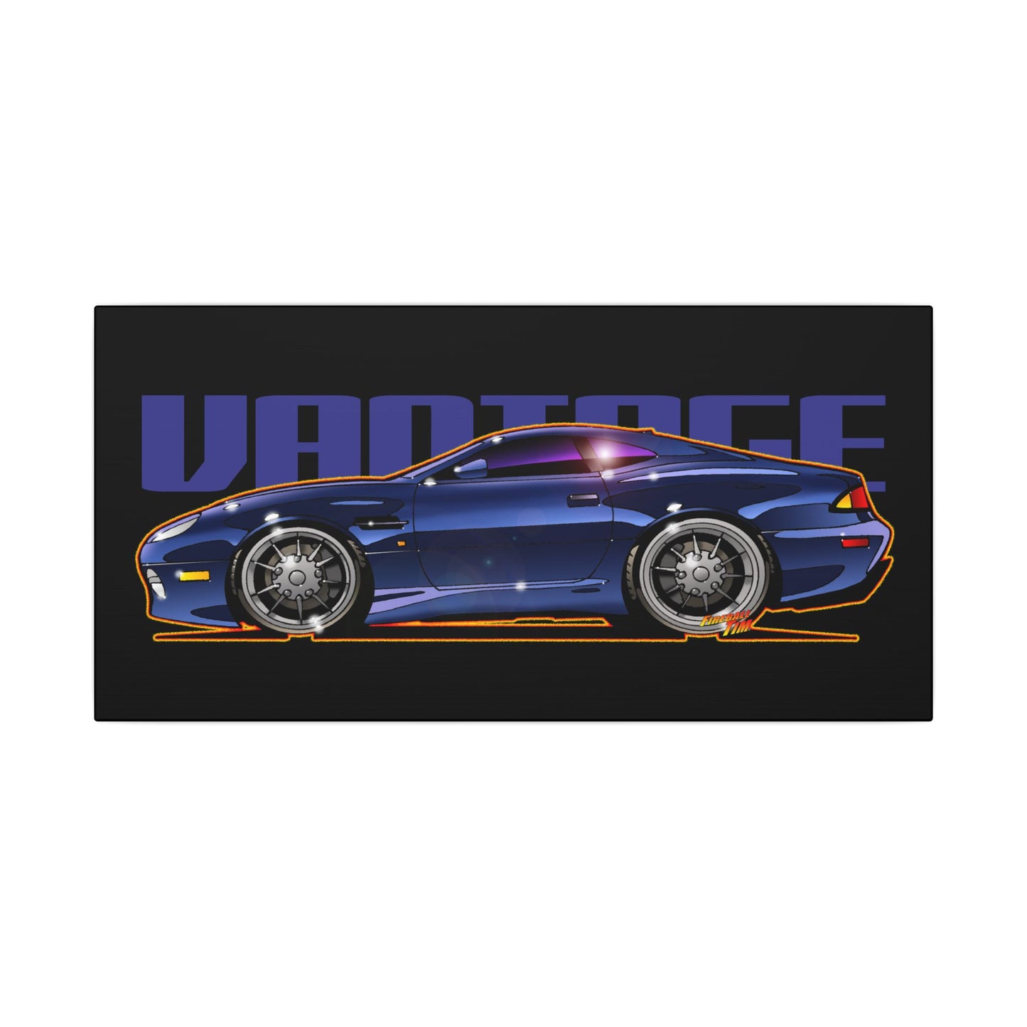 ASTON MARTIN VANTAGE 2001 Fireball Art Canvas Print