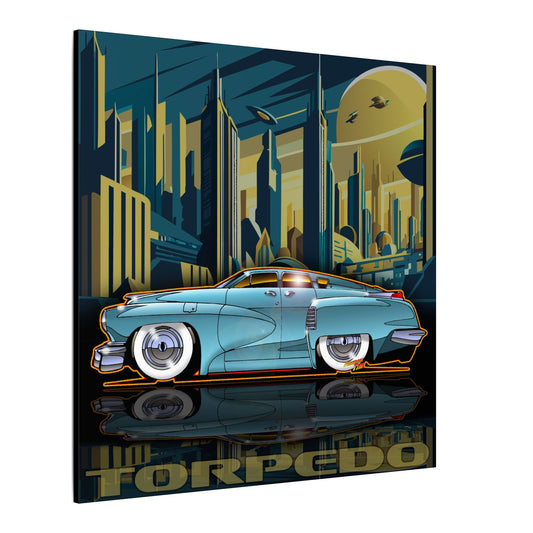 TUCKER TORPEDO 48 Collectible Fireball Art Canvas Print