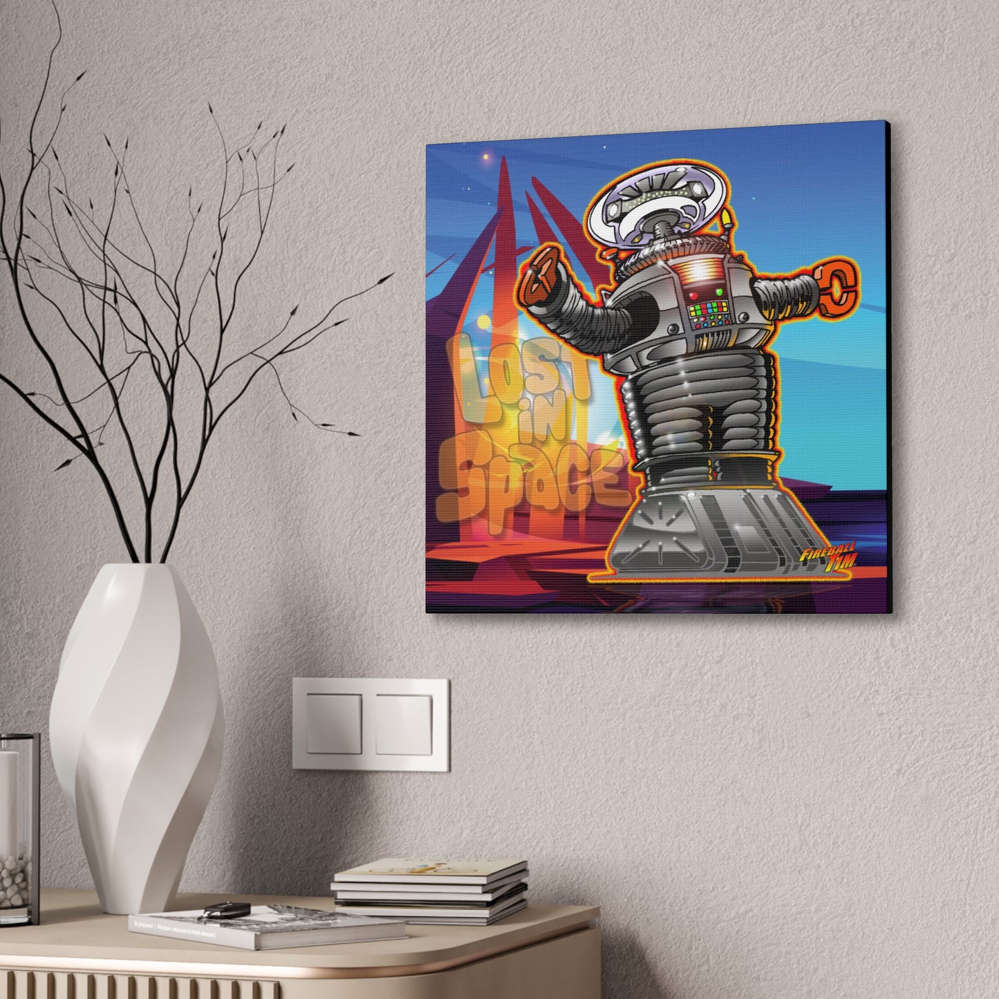 LOST in SPACE DANGER TV Robot Canvas Art Print - 2 Sizes
