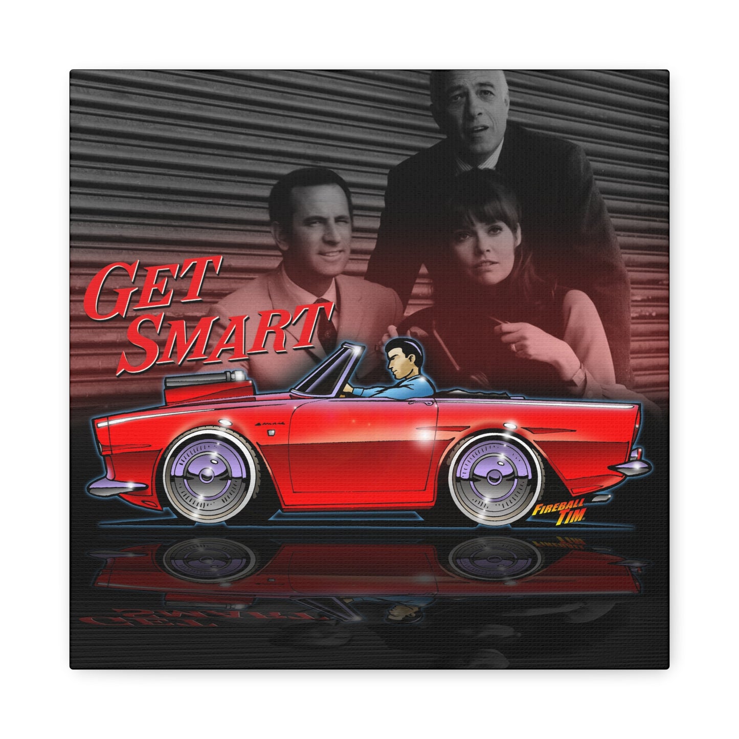 GET SMART TV Show 1965 Sunbeam Tiger Canvas Art Wall Print - 12x12