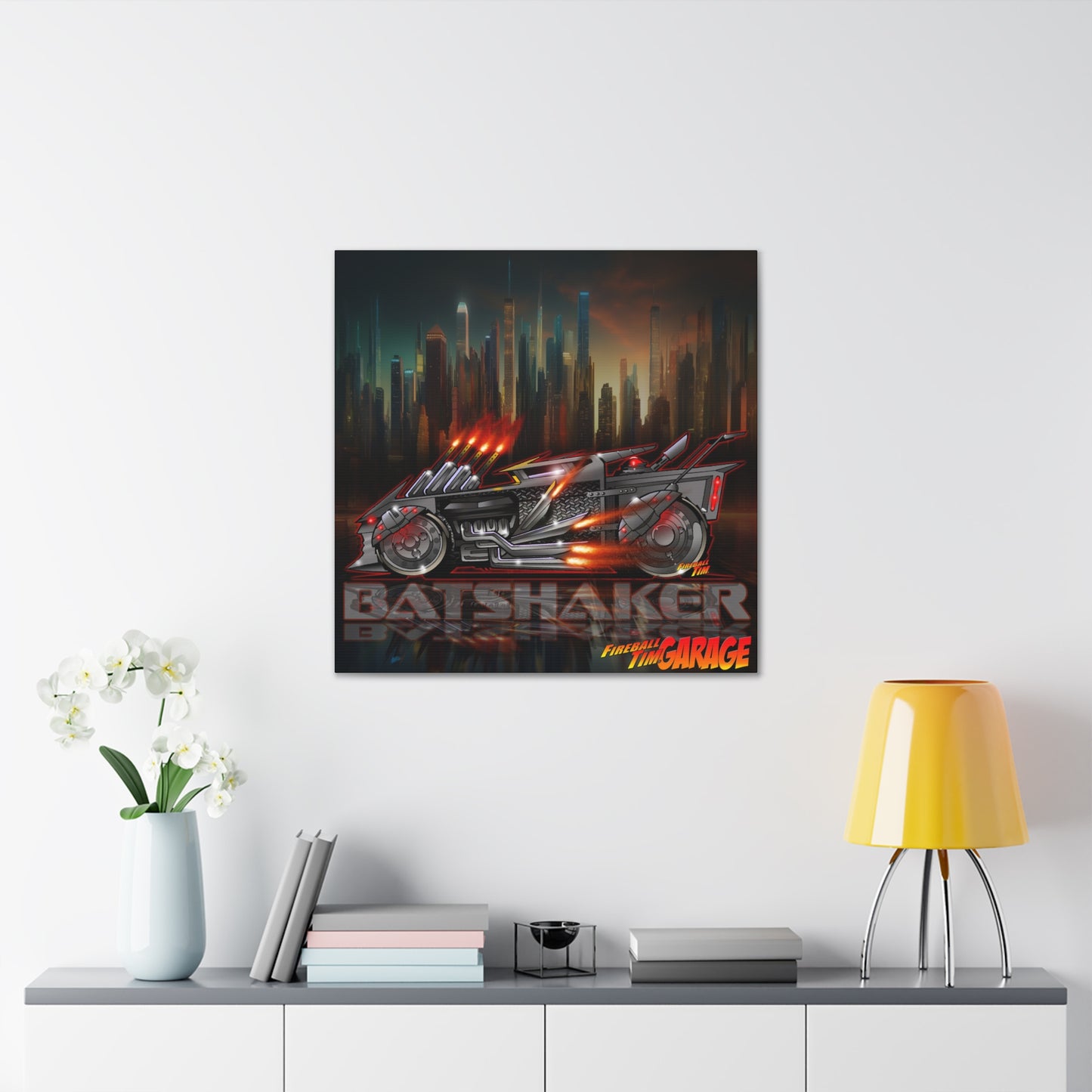 BATSHAKER BATMOBILE Concept Art Canvas MASTERPRINT 3 Sizes