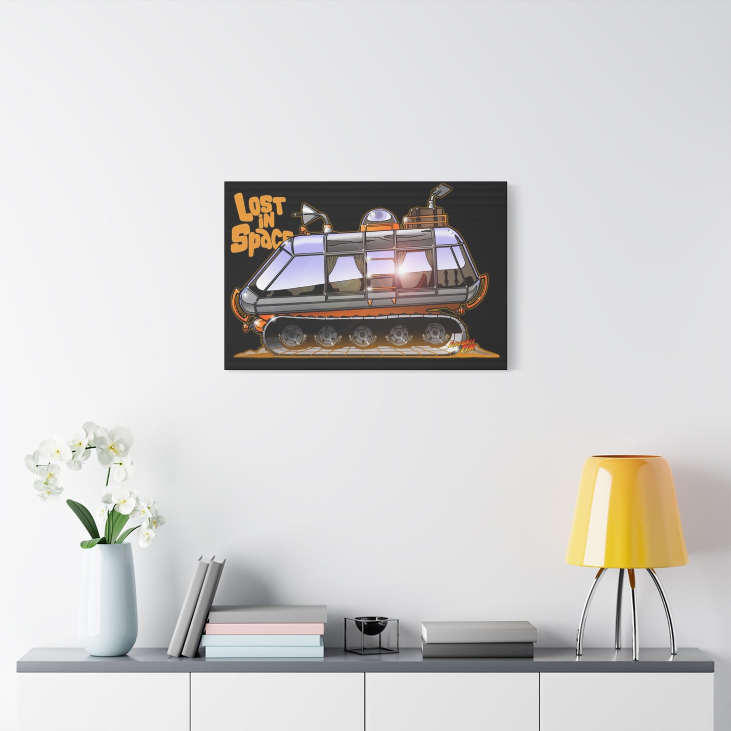 LOST in SPACE Classic TV Chariot Canva Art Wall Print