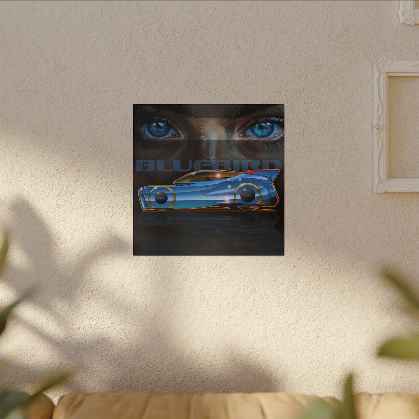 BLUEBIRD FIREBALL CONCEPT Canvas Art Print - 2 Sizes