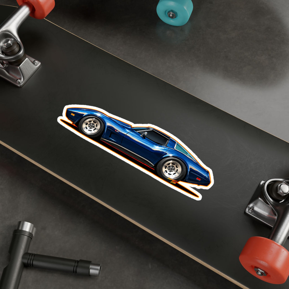 CHEVROLET CORVETTE 1978 Collectible Fireball Art Stickers in 4 Sizes