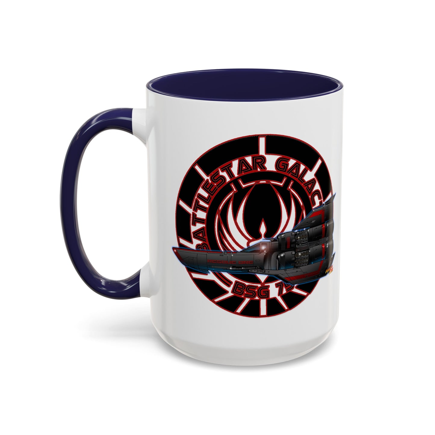 BATTLESTAR GALACTICA Viper Concept Art Crest Coffee Mug 11 and 15oz