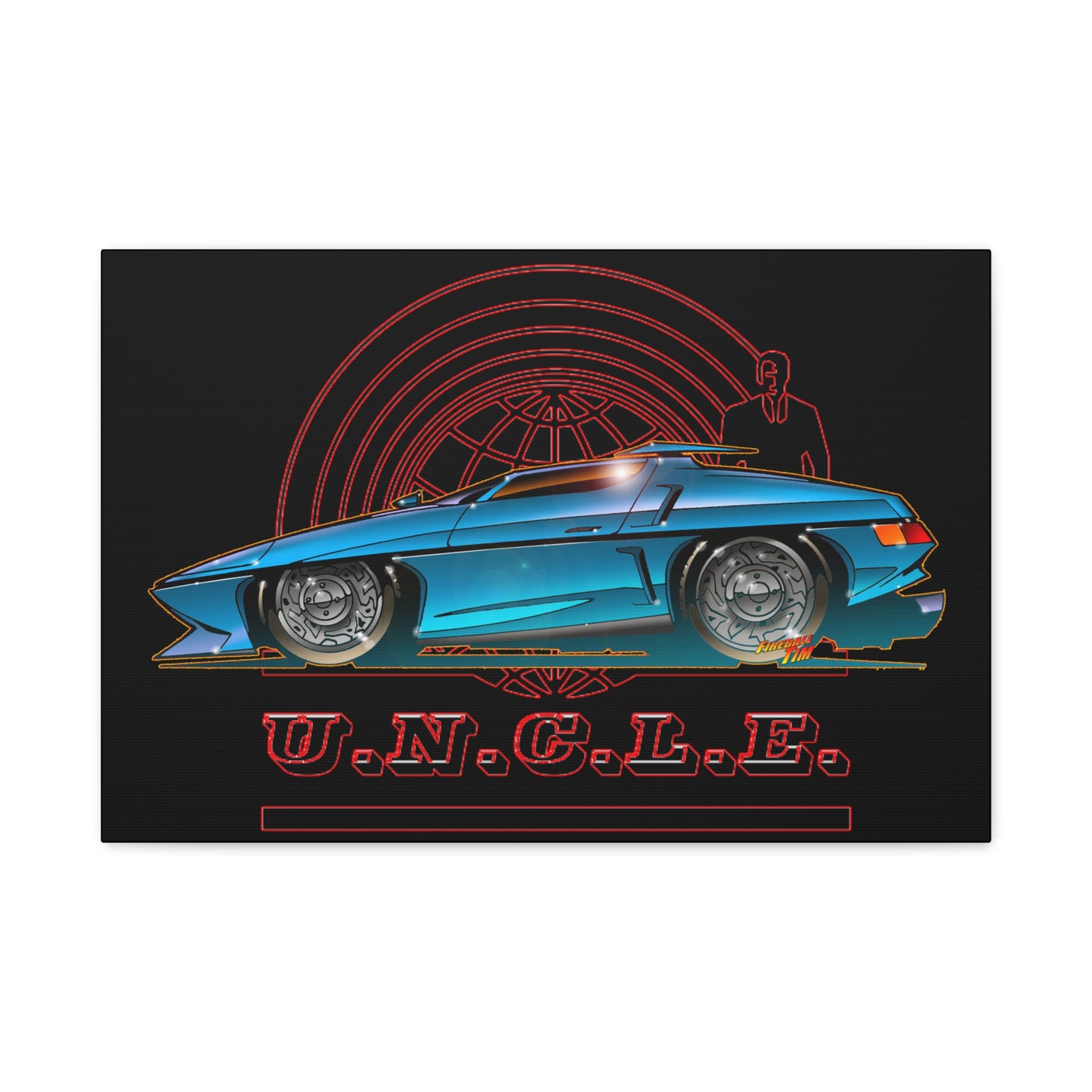 THE MAN FROM U.N.C.L.E. Piranha TV Car Fireball Canvas Art Print