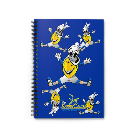BUDDY CRUISE Mascot Spiral Notebook — Lined Journal for Kids & Cruise Fans