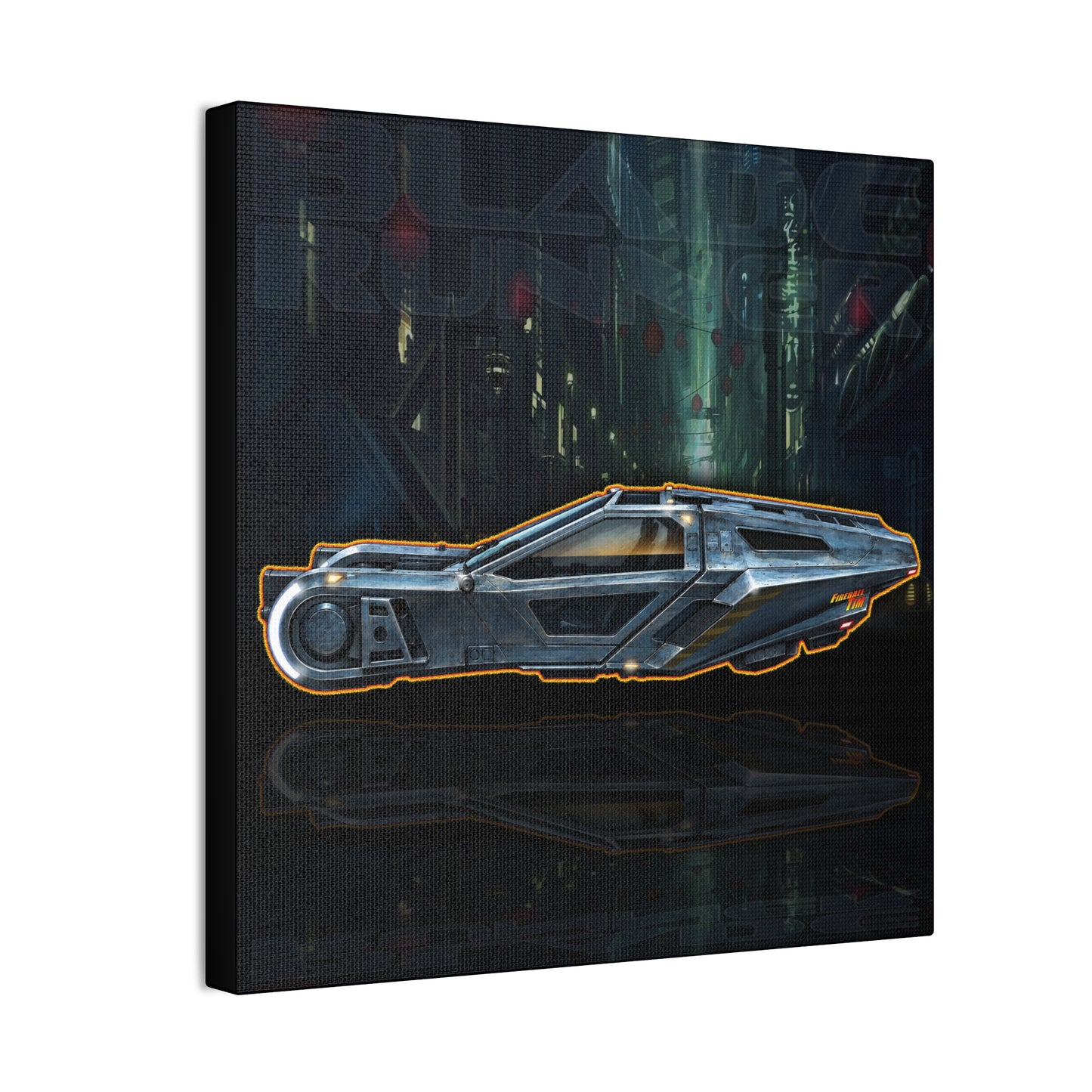 BLADE RUNNER 2049 SPINNER Collectible Fireball Art Canvas Stretched Print