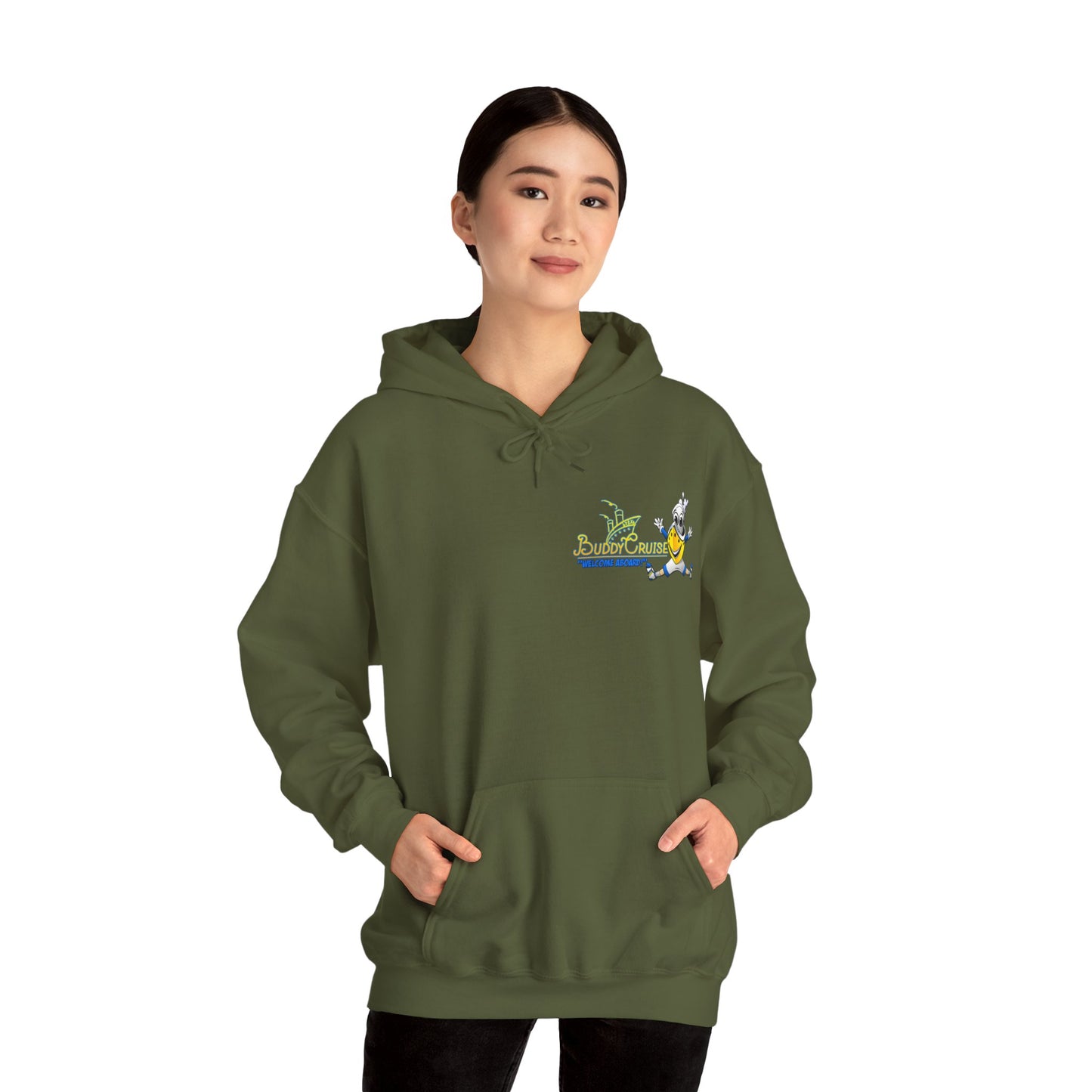 BUDDY CRUISE Unisex Heavy Blend Hooded Sweatshirt in 9 Colors