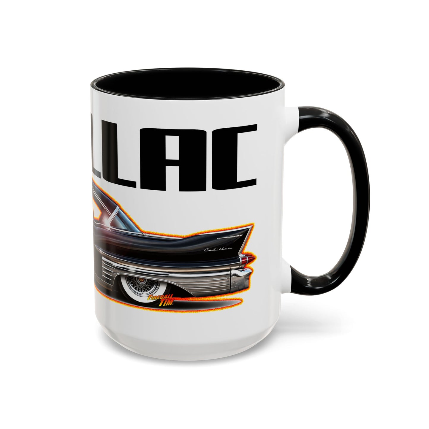 CADILLAC CUSTOM COUPE 1961 Collectible Fireball Art Coffee Mug - 2 Sizes