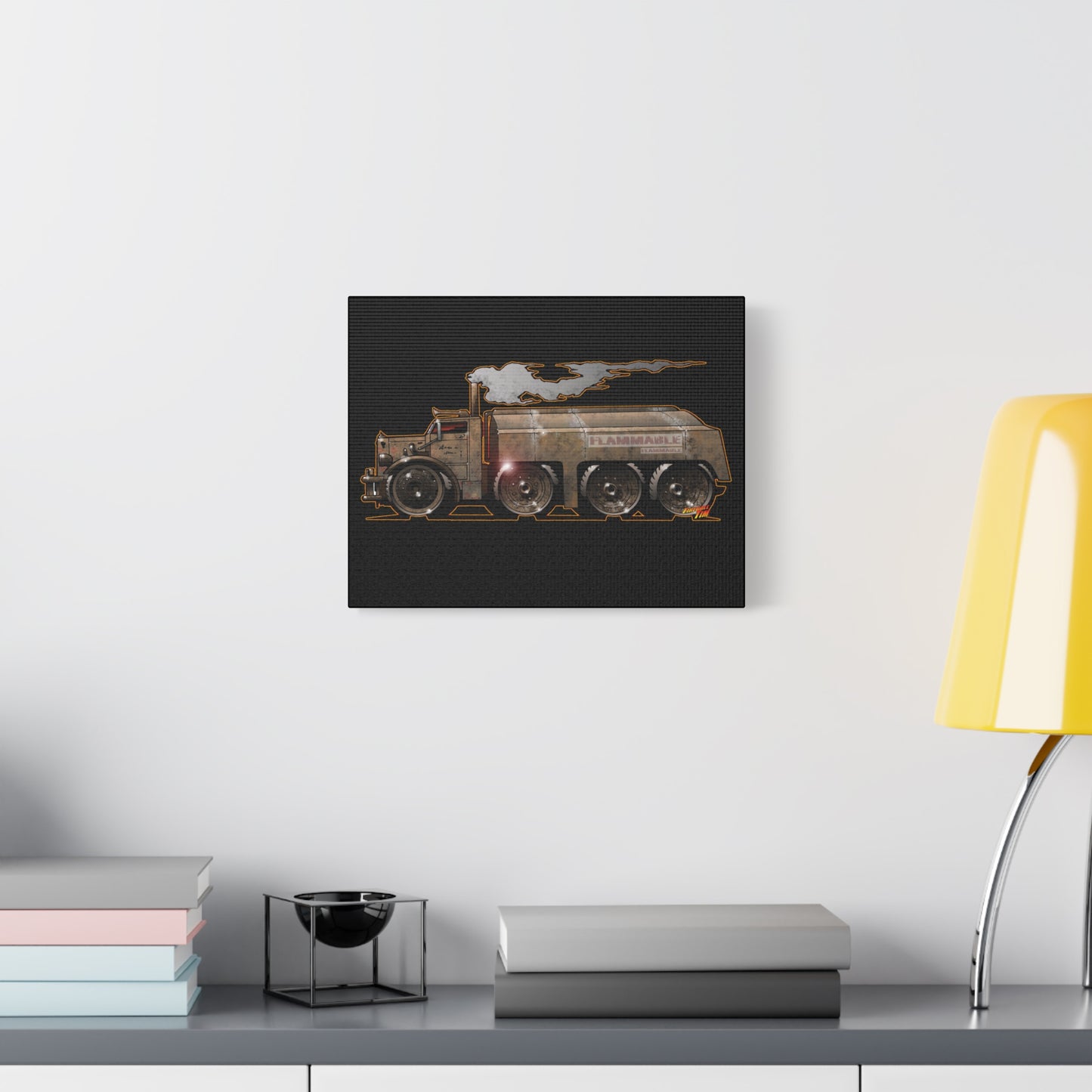 DUEL Killer Movie Truck Fireball Art Canvas Print - Sizes