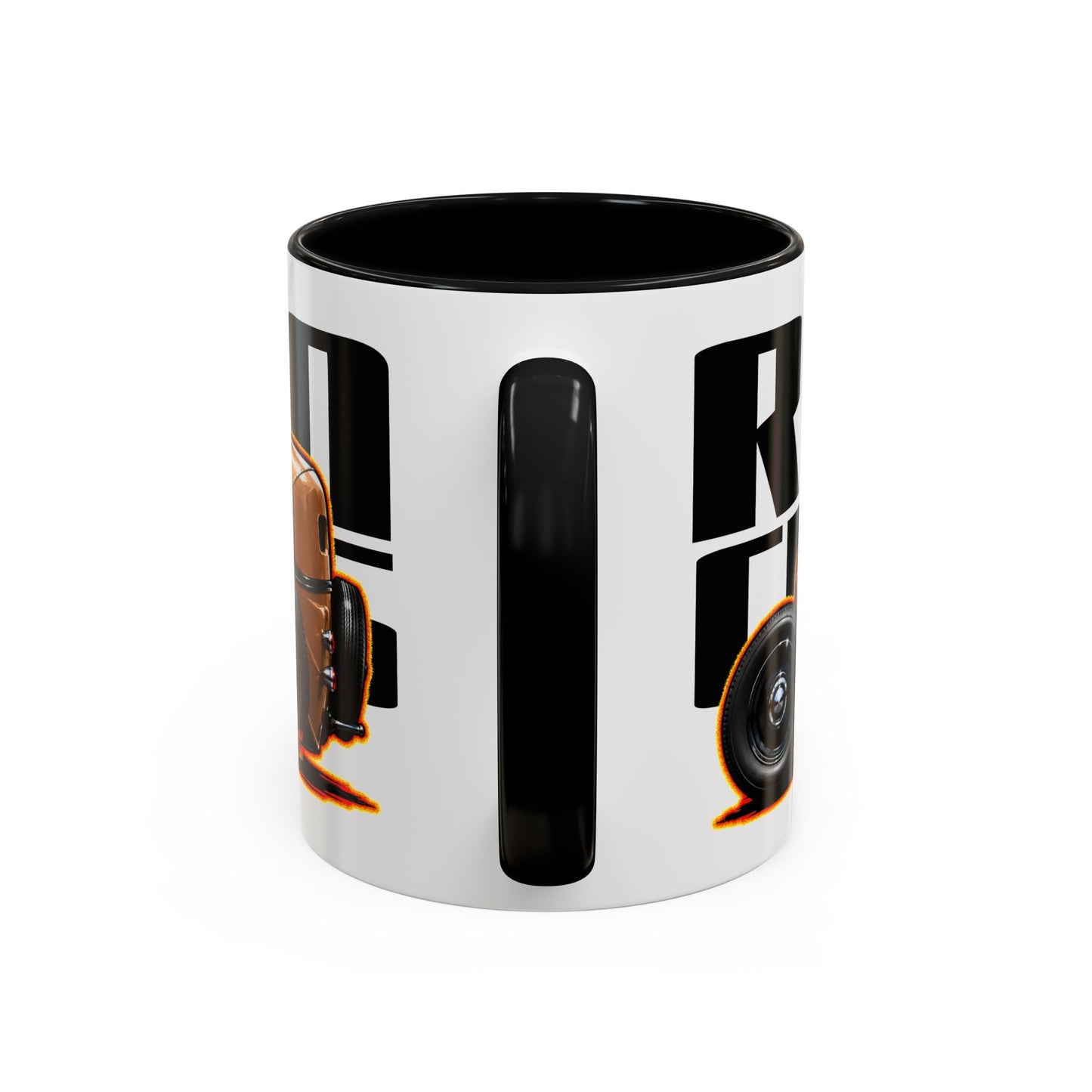 RAWTIN CUSTOMS HOT ROD Collectible Fireball Art Coffee Mug - 2 Sizes