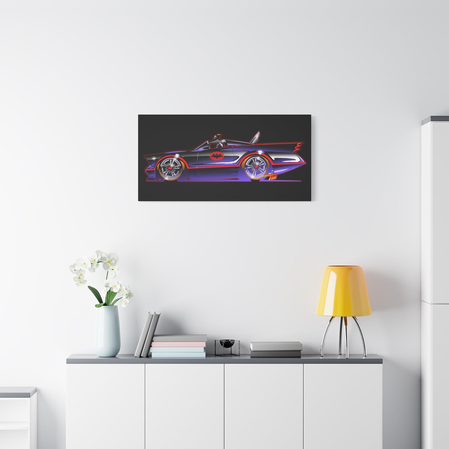 BATMOBILE 1966 BATMAN TV Car Canvas Art Print 11x14