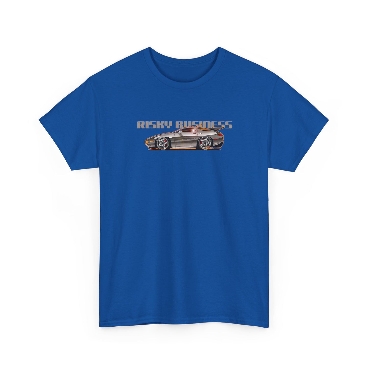 RISKY BUSINESS Porsche 928 Fireball Art Cotton Tee Shirt - Colors