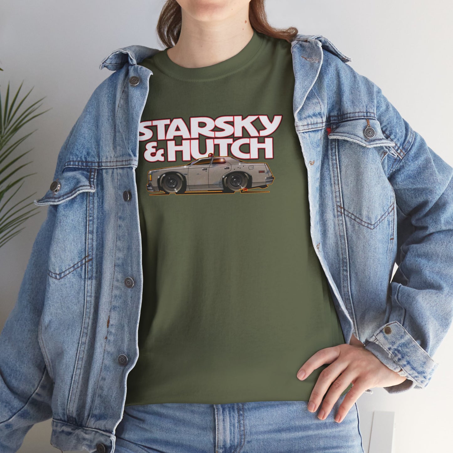 STARSKY AND HUTCH Hutchmobile TV Show Cotton Tee Shirt Mutiple Colors