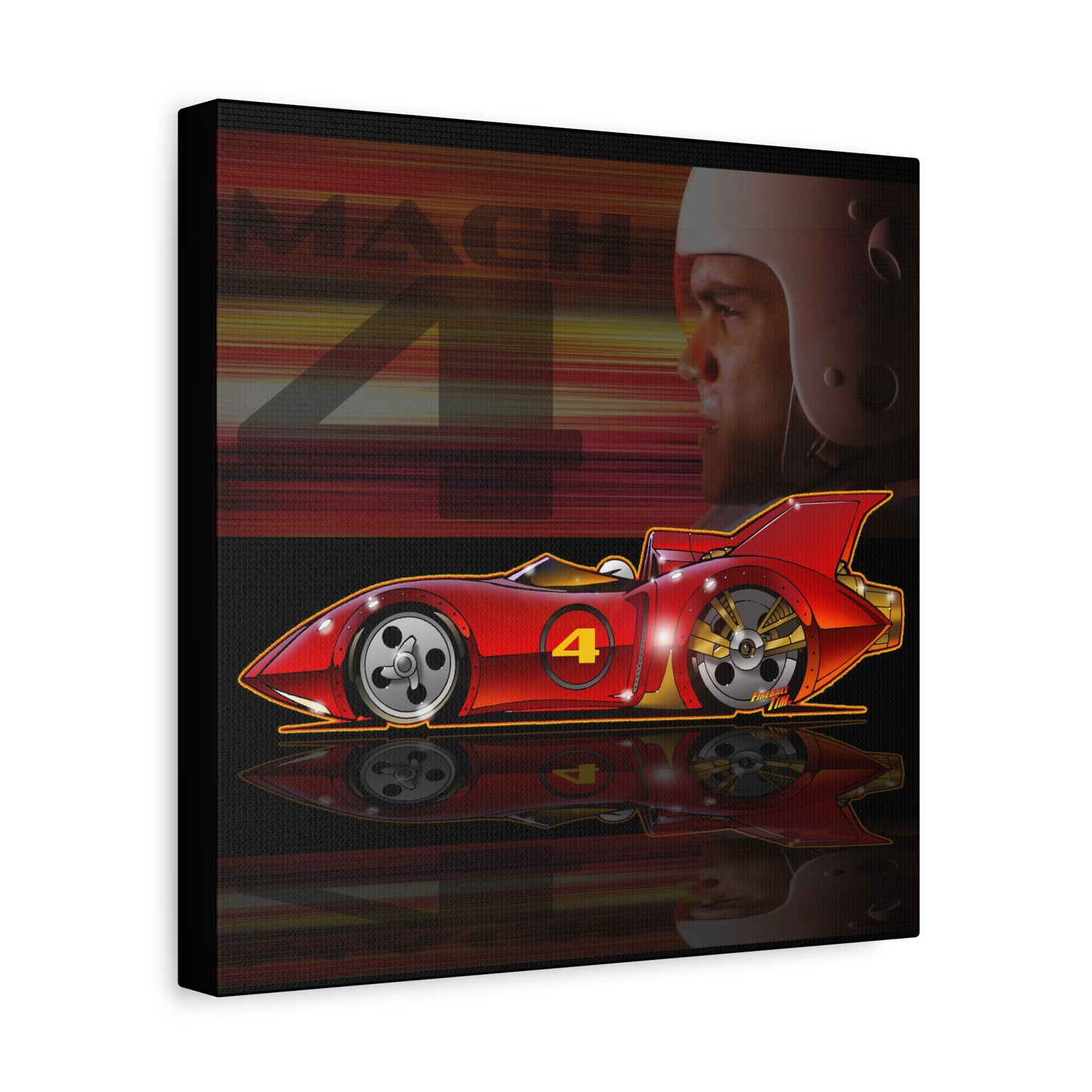 SPEED RACER MACH 4 Fireball Art Canvas Wall Print