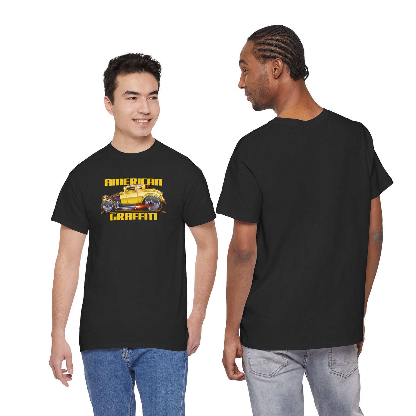 AMERICAN GRAFFITI '32 HOT ROD Movie Car Fireball Art Tee Shirt - Mutliple Colors