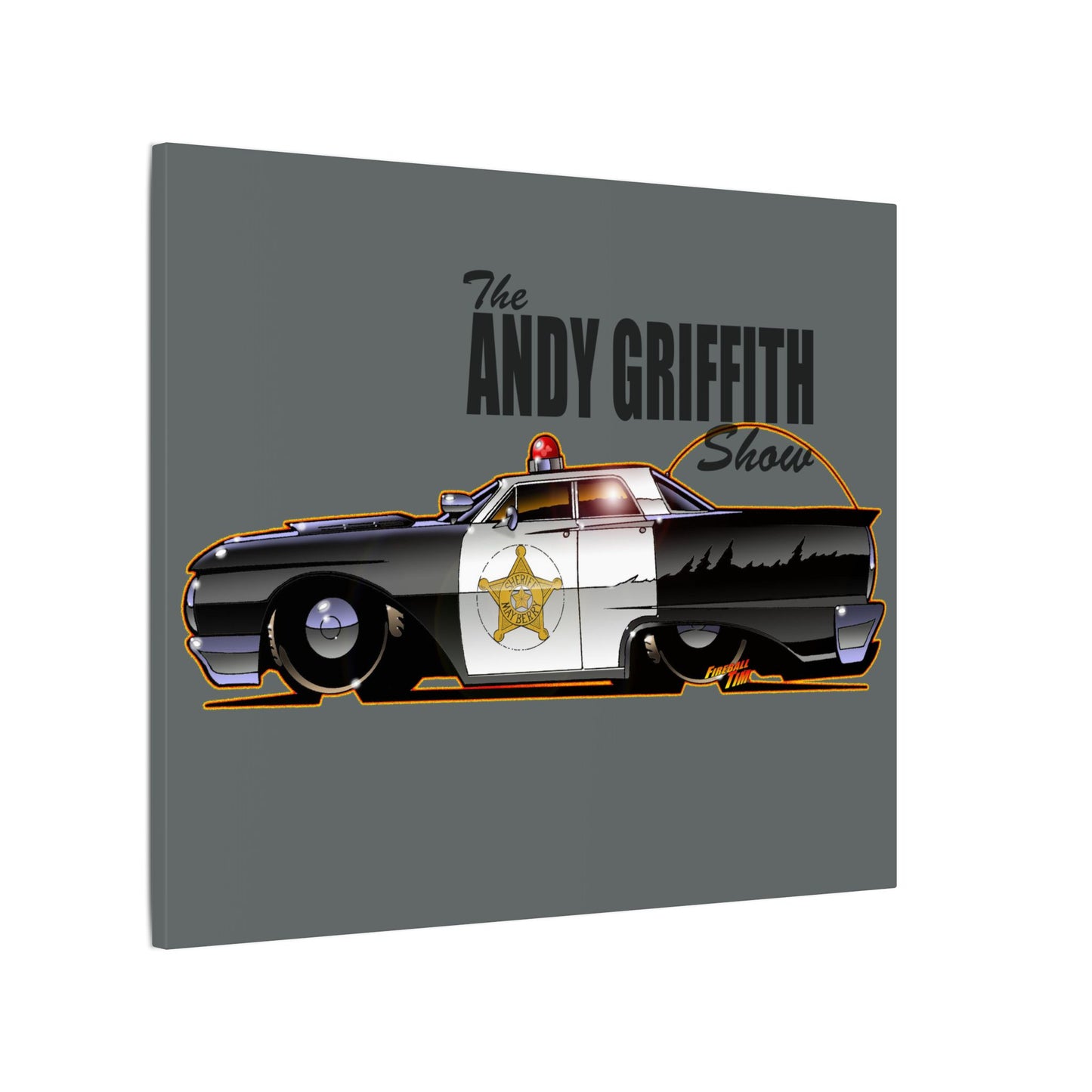 ANDY GRIFFITH SHOW 1963 Ford Galaxie Police Patrol Car Canvas Art Print - 11x14