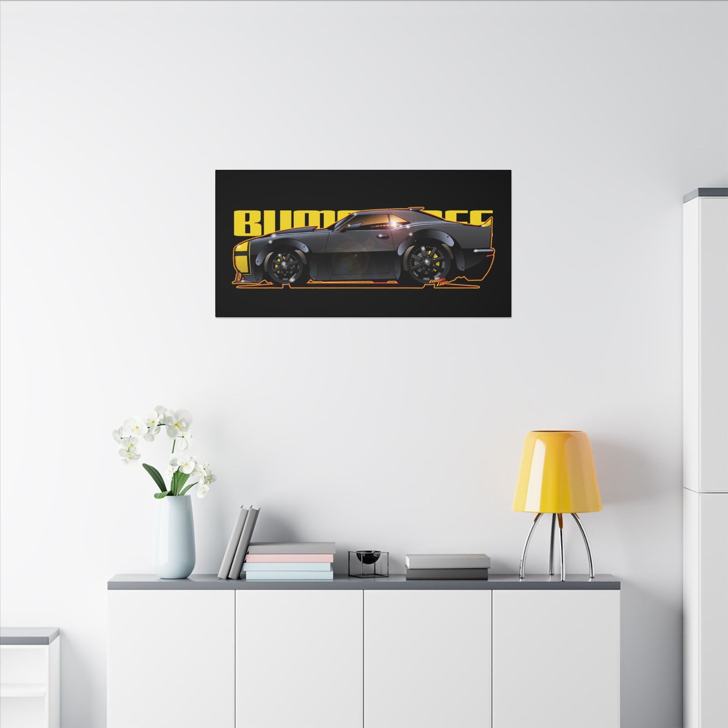 TRANSFORMERS BUMBLEBEE 1967 Camaro Fireball Art Canvas Print