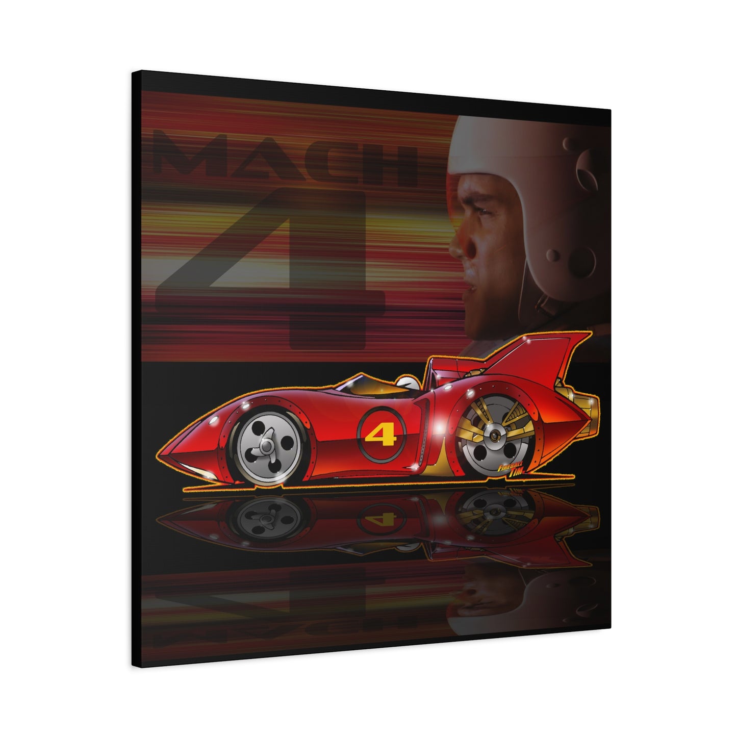 SPEED RACER MACH 4 Fireball Art Canvas Wall Print