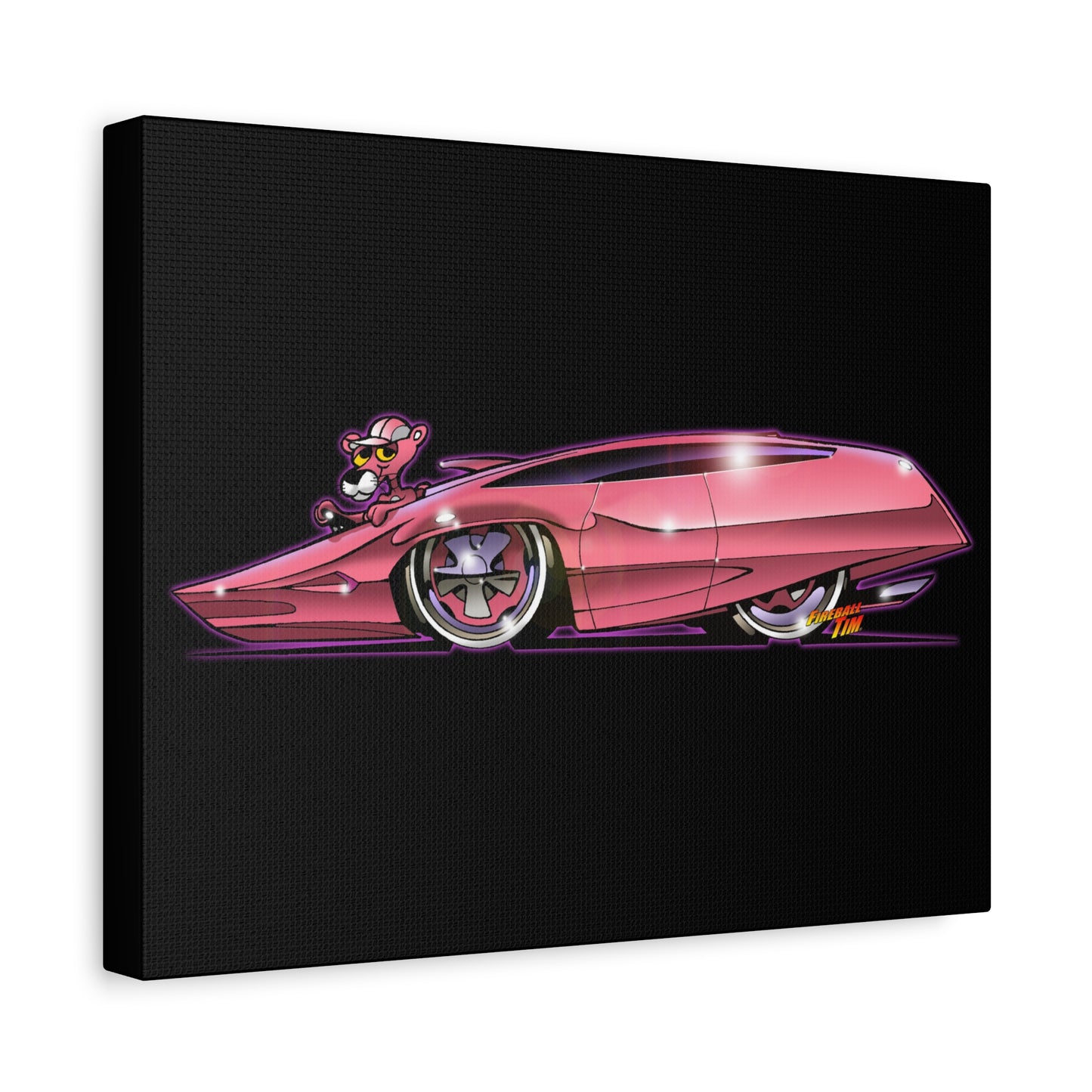 PINK PANTHER PANTHERMOBILE Fireball Canvas Art Wall Print - 11x14