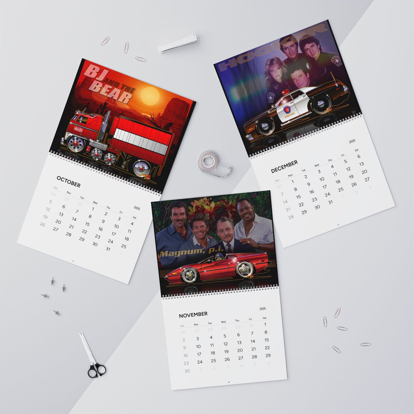 Official FIREBALL TIM GARAGE 2025 TV Car Wall Calendar