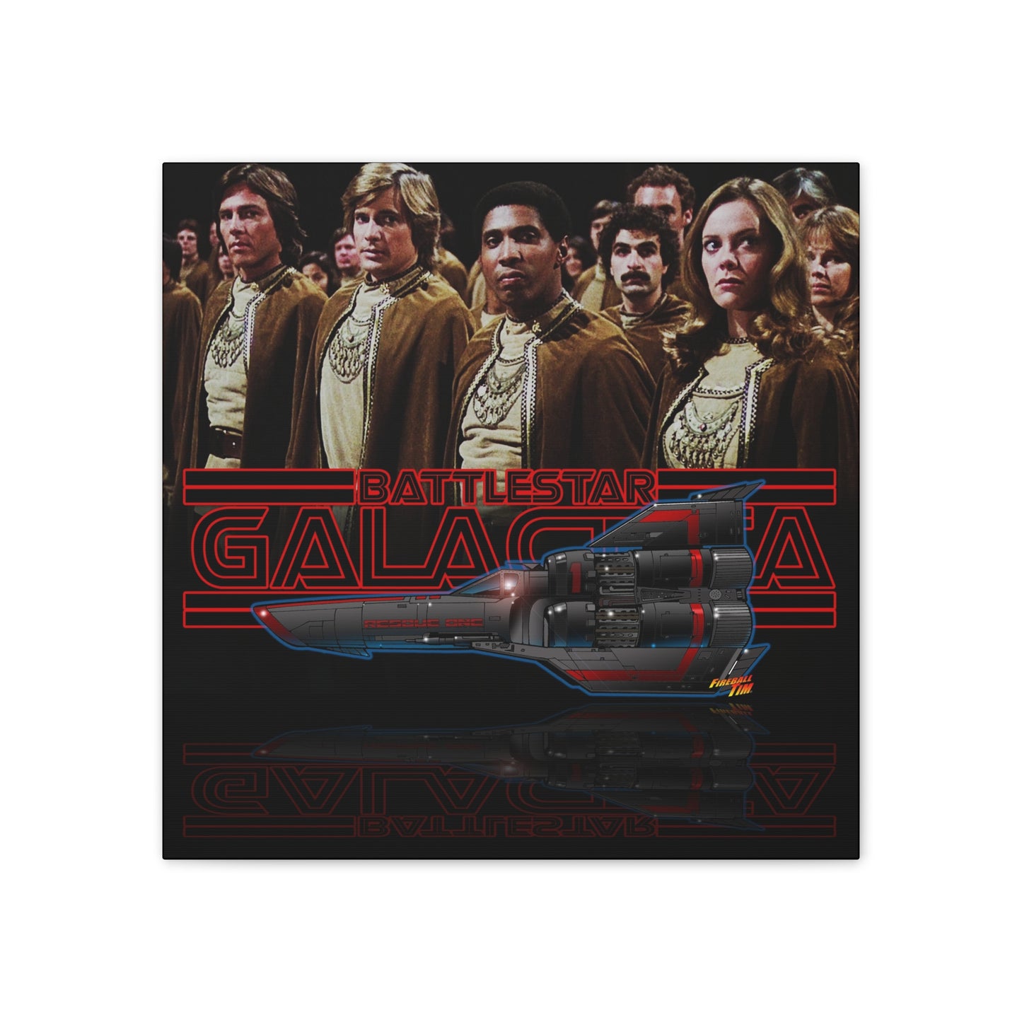 BATTLESTAR GALACTICA Colonial Viper Spaceship Canvas Wall Art Print 2 Sizes