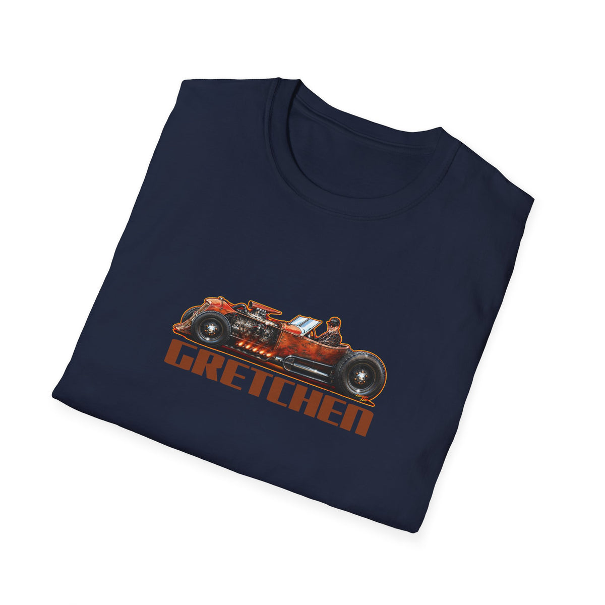 CUSTOM RAT ROD Hot Rod Gretchen Collectible Fireball Art TeeShirt