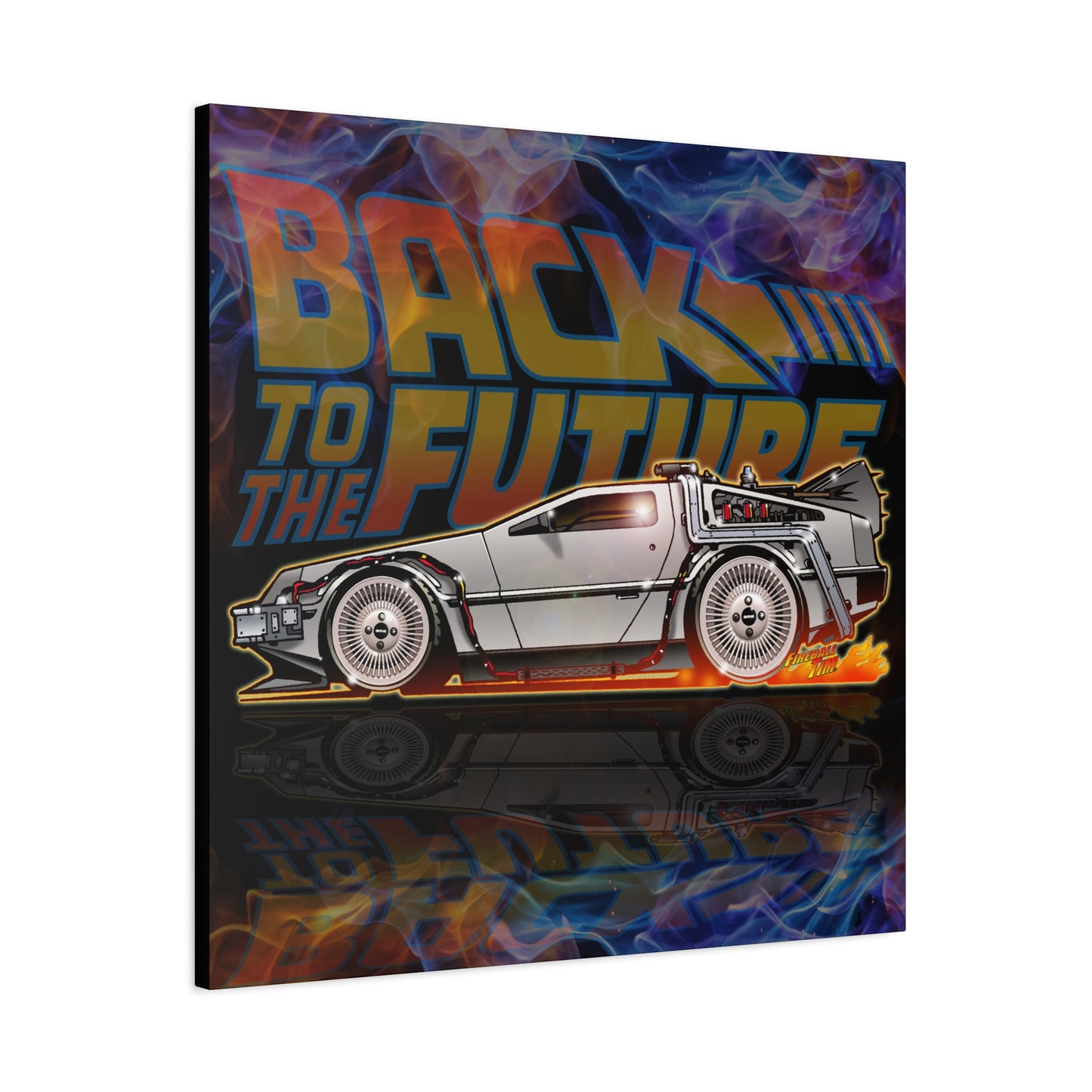 BACK to the FUTURE Delorean Time Machine Canvas Art Wall Print