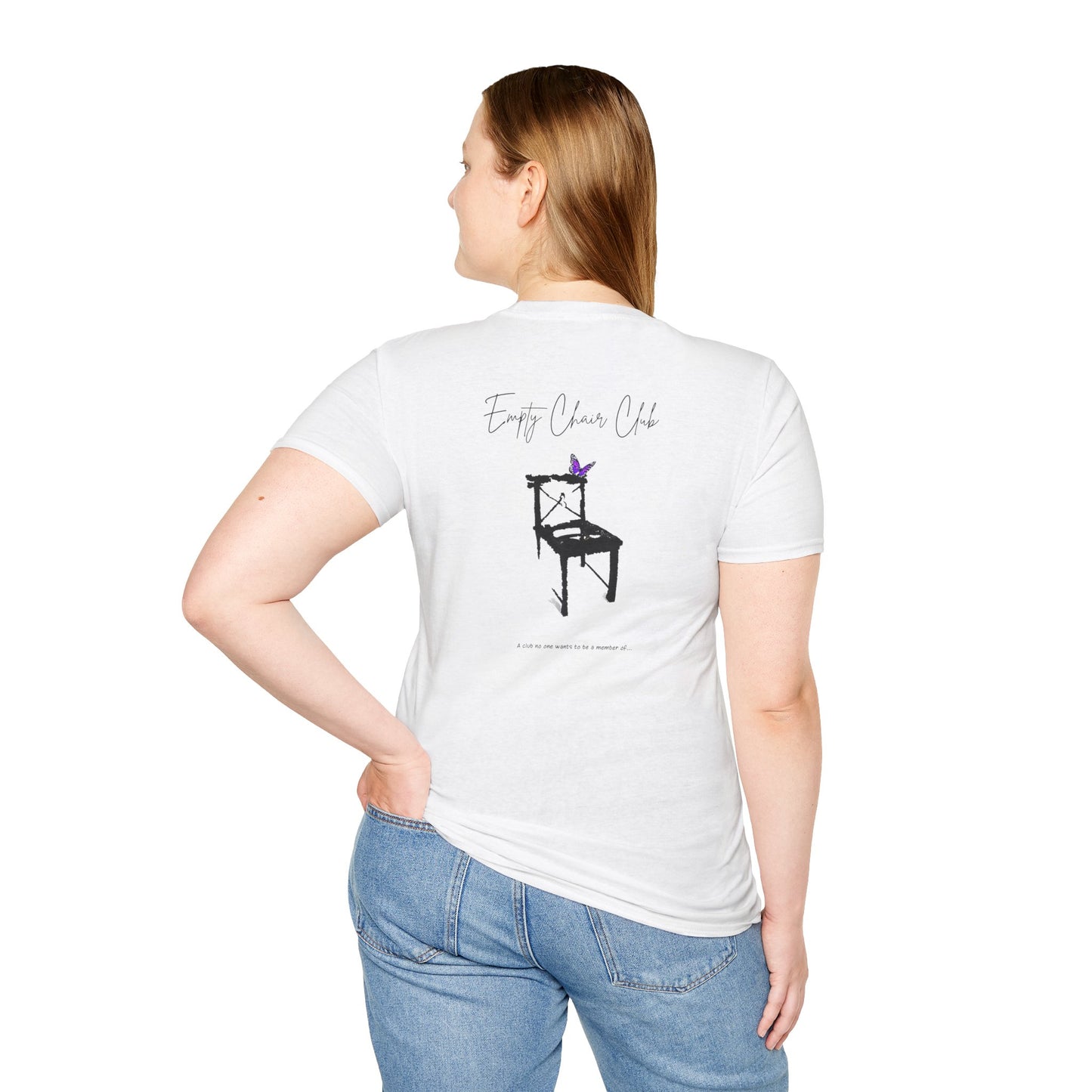 EMPTY CHAIR CLUB Unisex Softstyle T-Shirt - Casual Comfort for Relaxation and Reflection