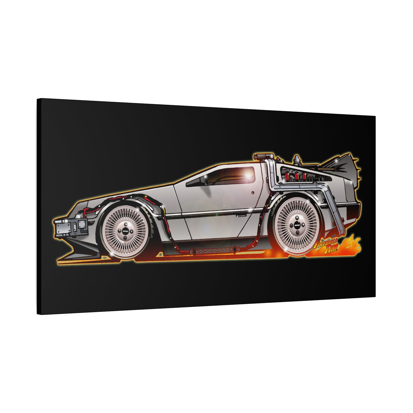 BACK to the FUTURE Delorean Time Machine Canvas Art Wall Print