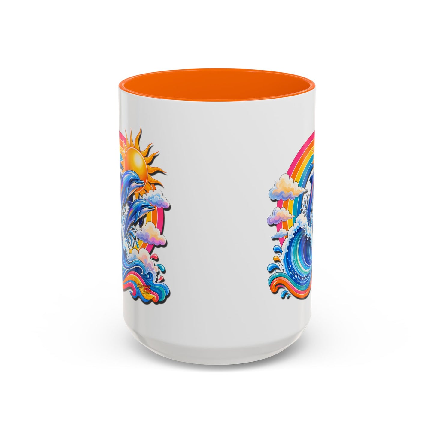 DOLPHIN SPLASH 1 Aquarium Series Fireball Art Coffee Mug - 2 Sizes