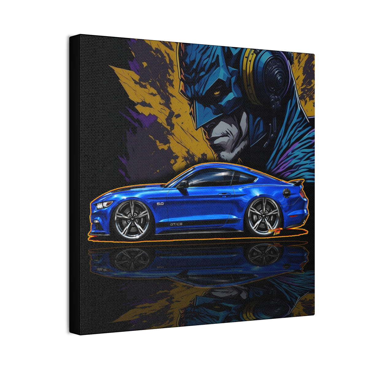 FORD MUSTANG 2017 California Special Collectible Fireball Art Canvas Stretched Print