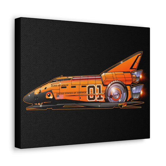 DUKE OF SPACE Dukes of Hazzard Space Shuttle Concept Art Canvas Print 11x14