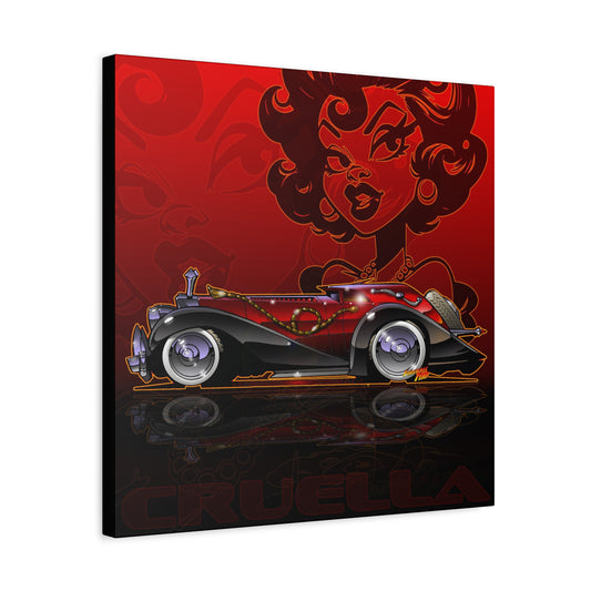 CRUELLA deVIL 1974 Panther DeVille Fireball Art Canvas Print