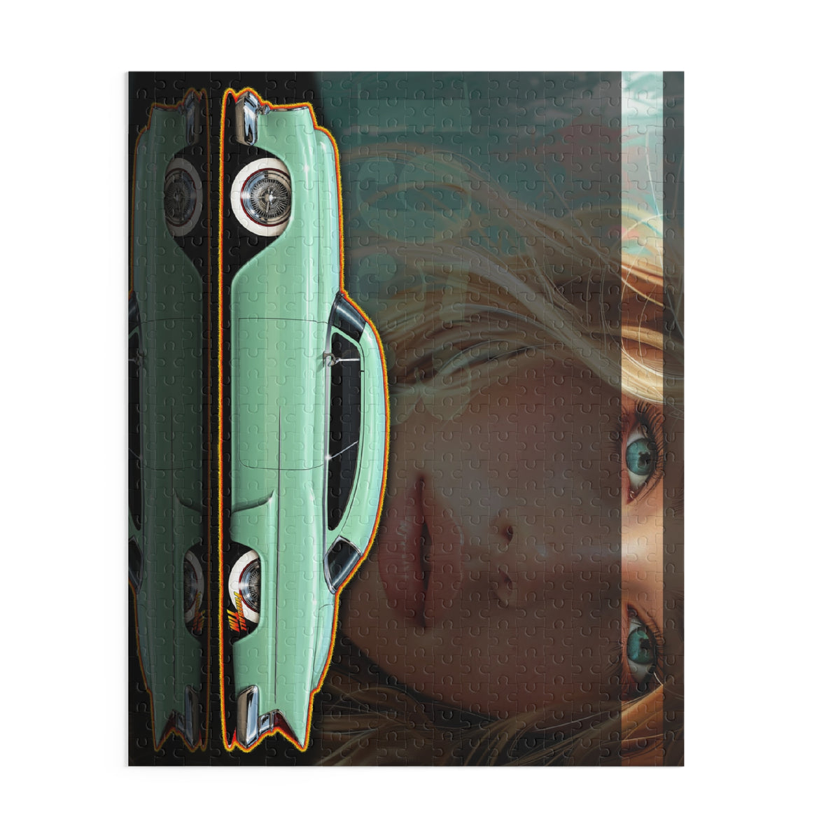 BUICK 1953 Kustom Special Collectible Fireball Art Jigsaw Puzzle — Retro Custom Cars (120/252/500‑Piece)