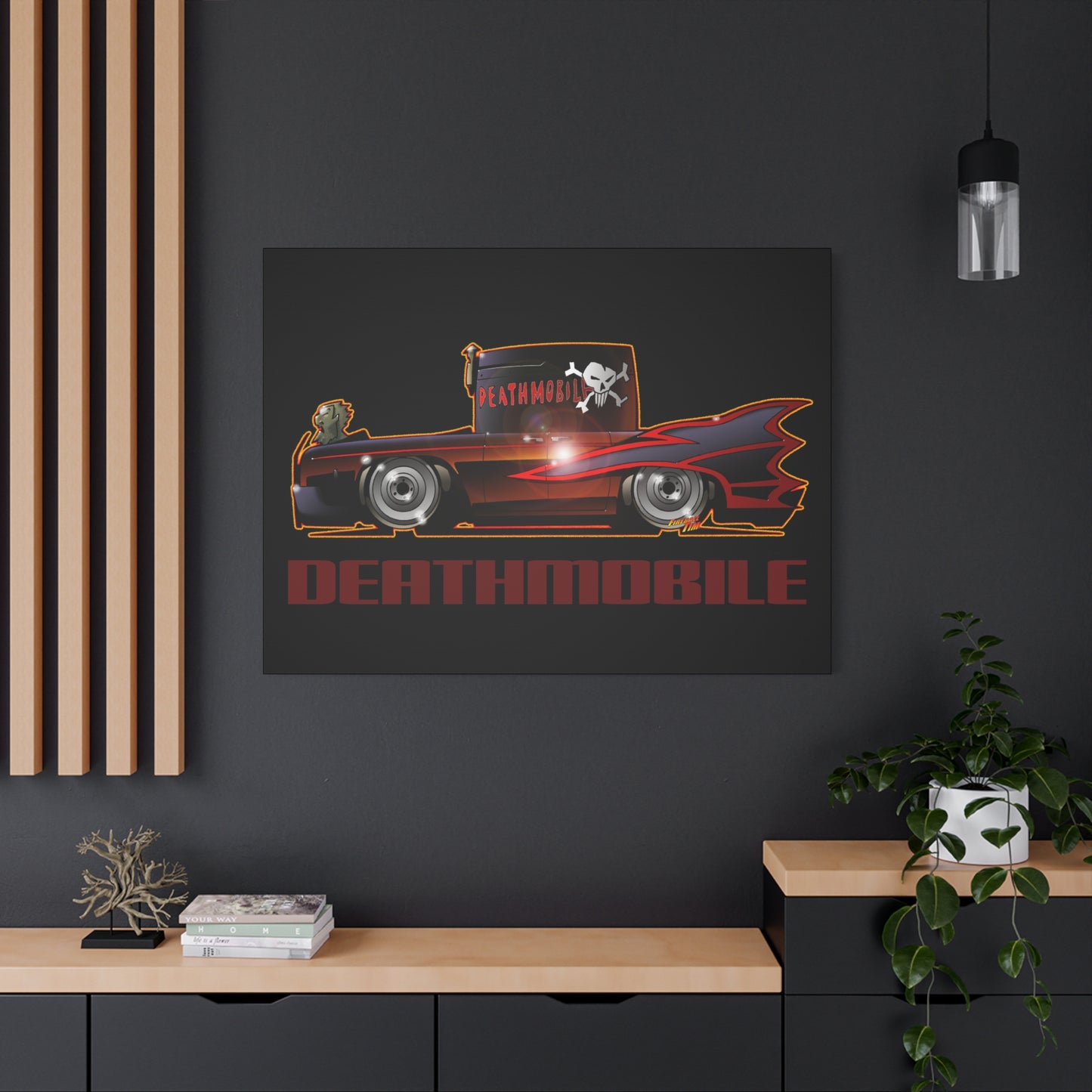 ANIMAL HOUSE DEATHMOBILE Fireball Art Canvas Wall Print