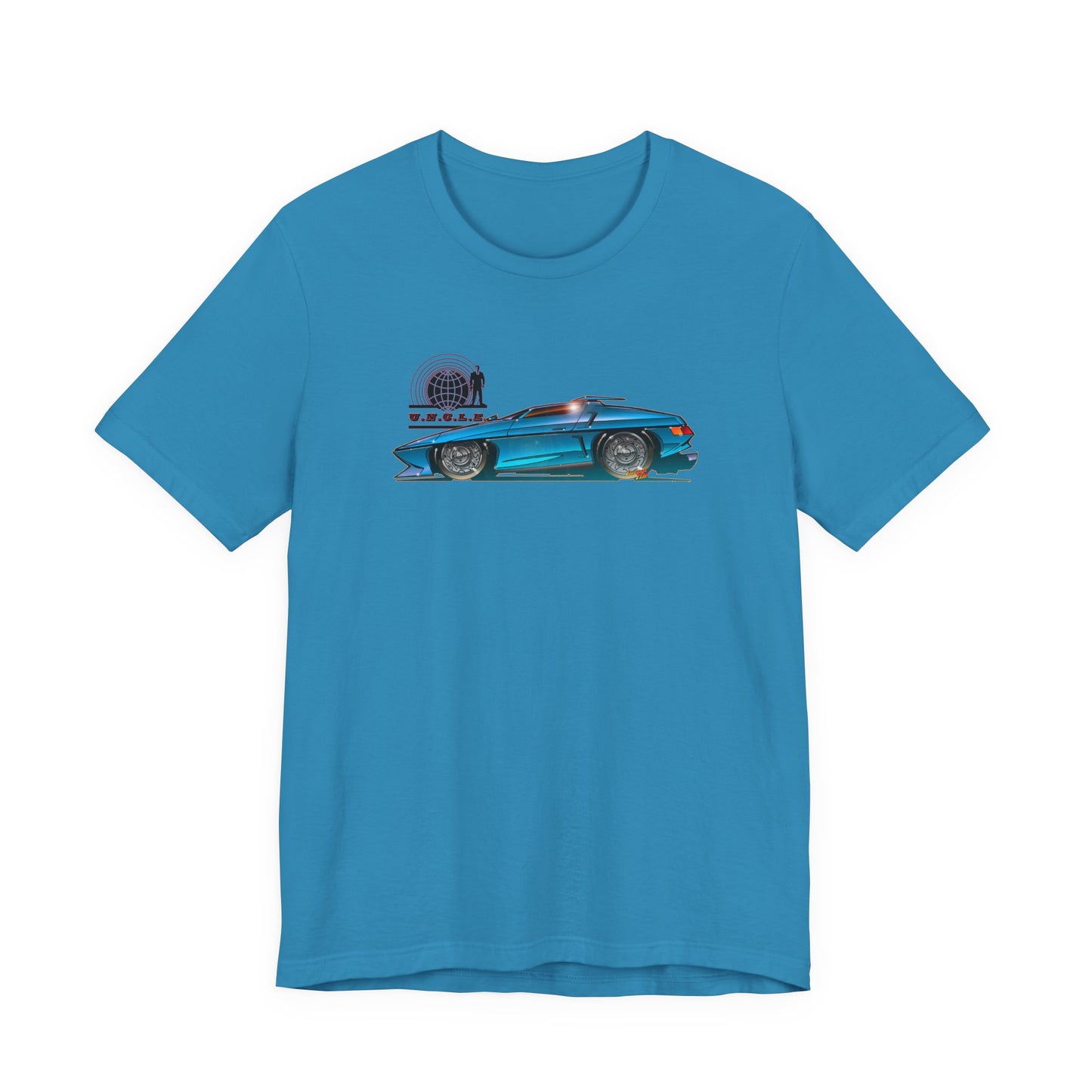 THE MAN FROM UNCLE Piranha TV Car Fireball Jersey Short Sleeve Tee Shirt - Multiple Colors