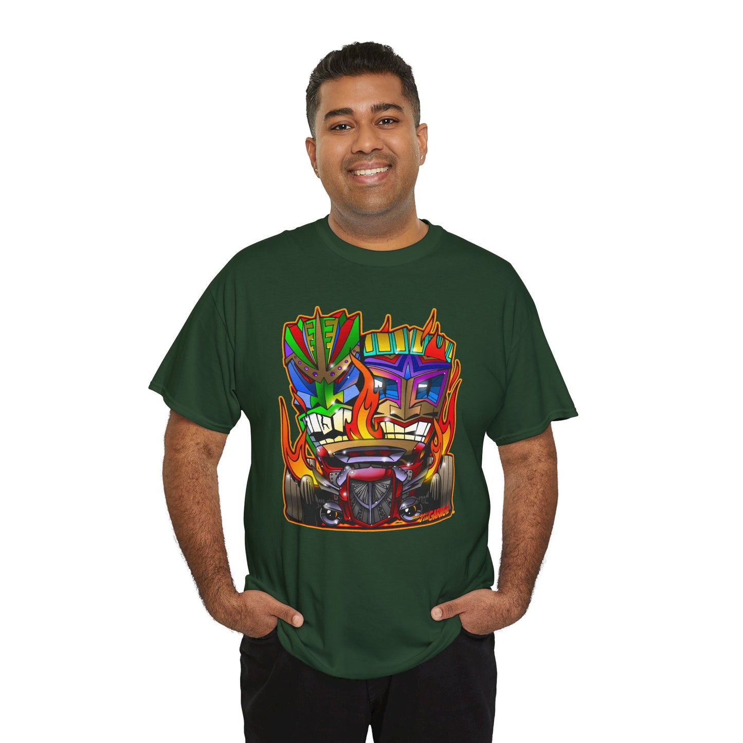 HOT ROD TIKIS Concept Art Tiki Unisex Heavy Cotton Tee 13 Colors