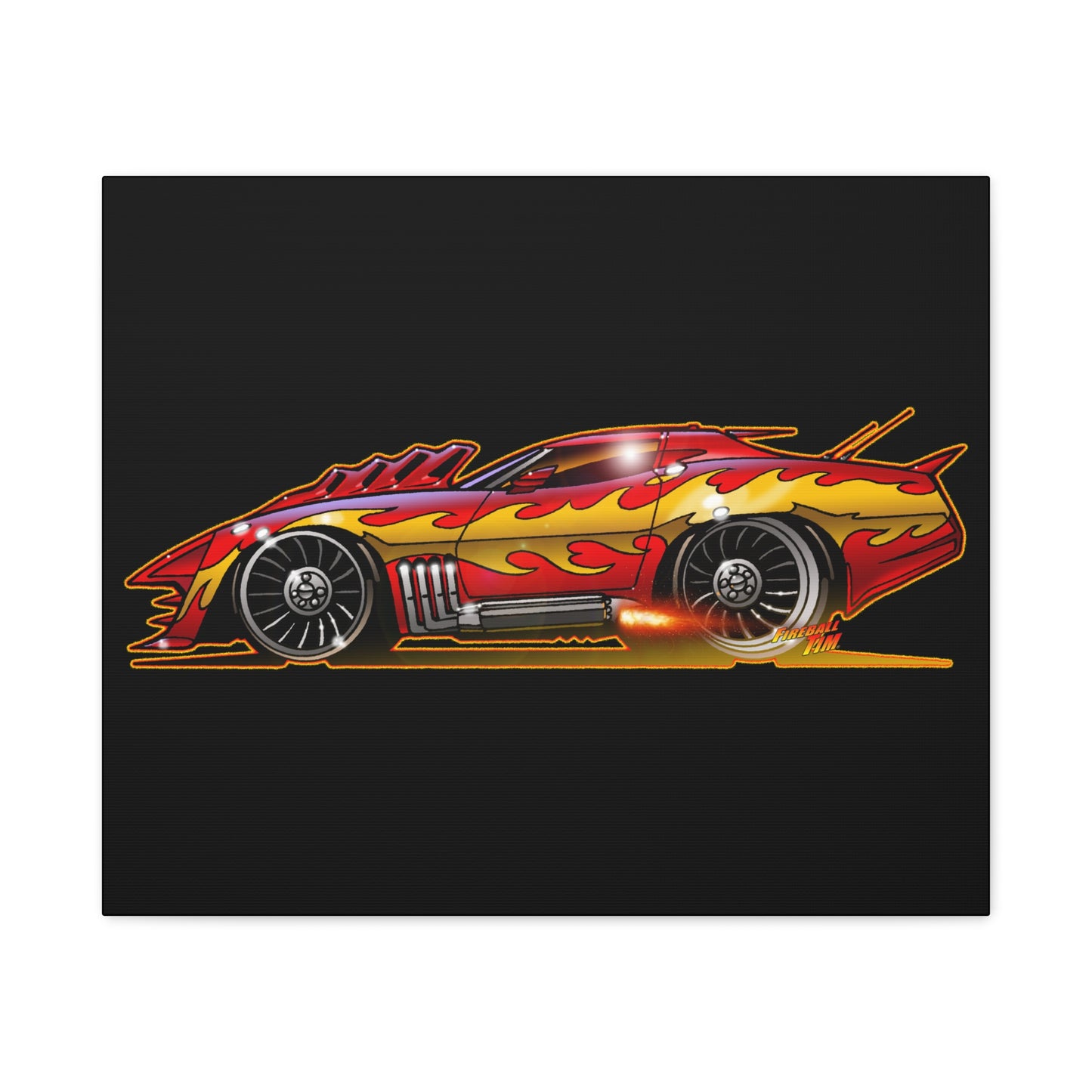 CORVETTE SUMMER Movie Car Fireball Art Canvas Print