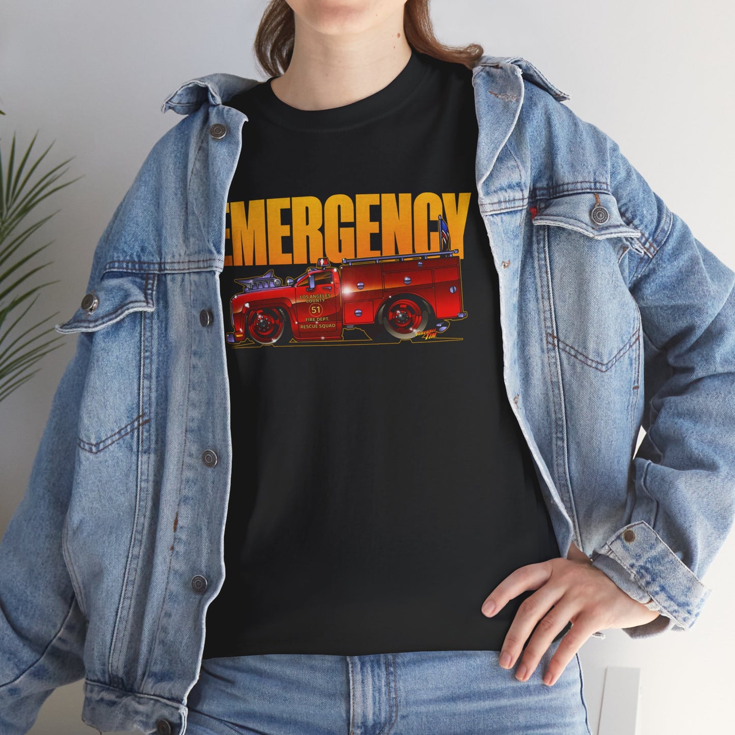 EMERGENCY TV Show SQUAD 51 Concept Art TEE Shirts 13 Colors