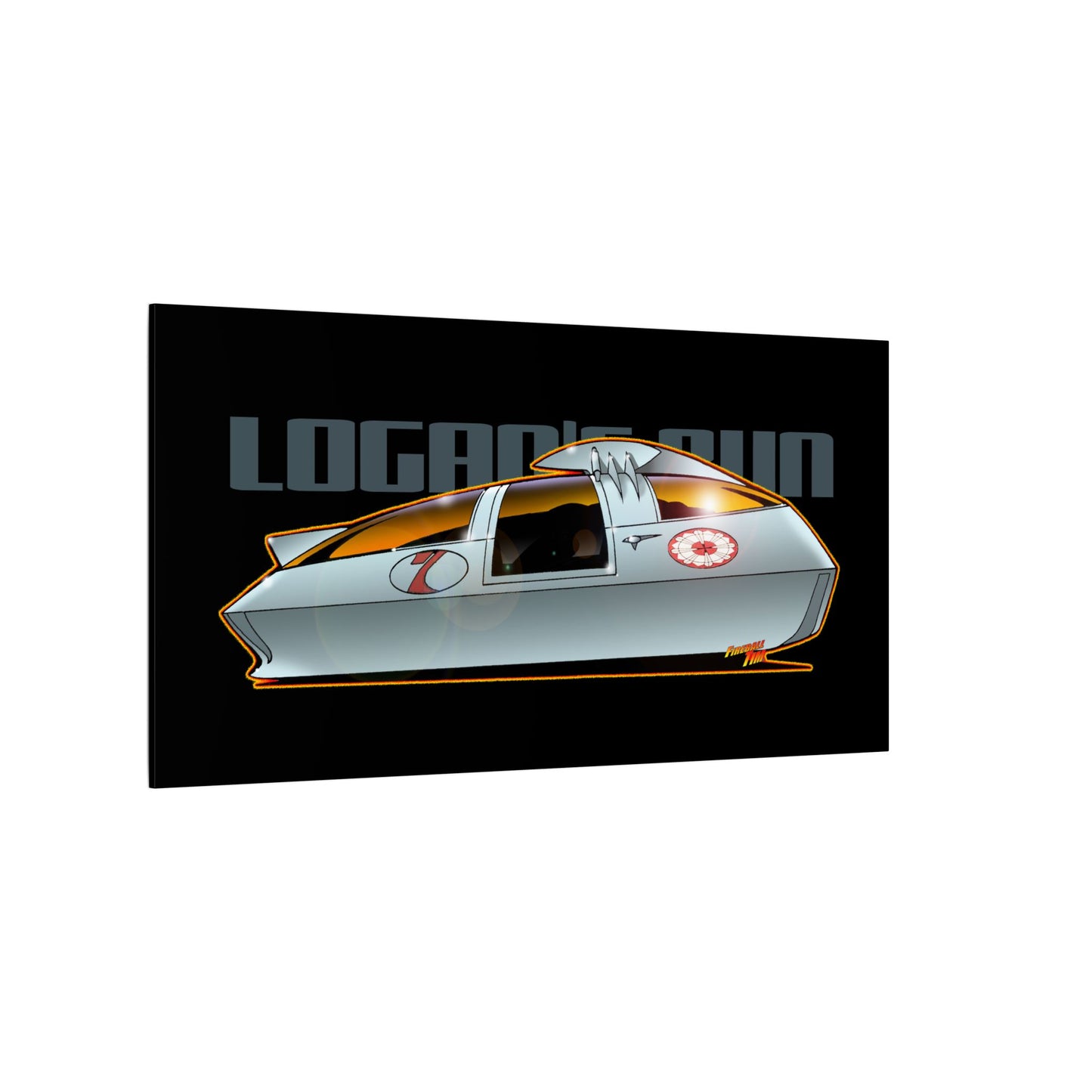 LOGAN'S RUN Sci Fi TV Car Collectible Fireball Art Canvas Print