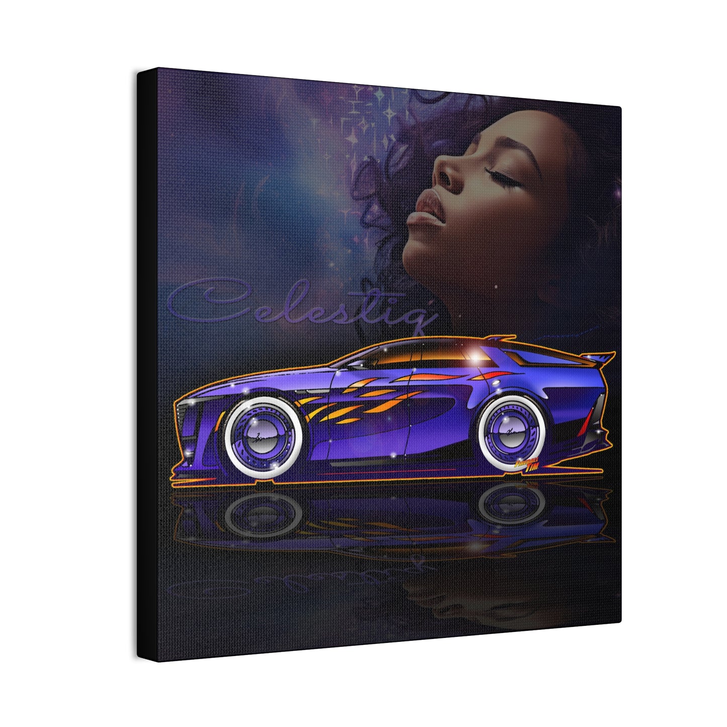 CADILLAC CELESTIQ EV Fireball Art Canvas Print - 3 Sizes