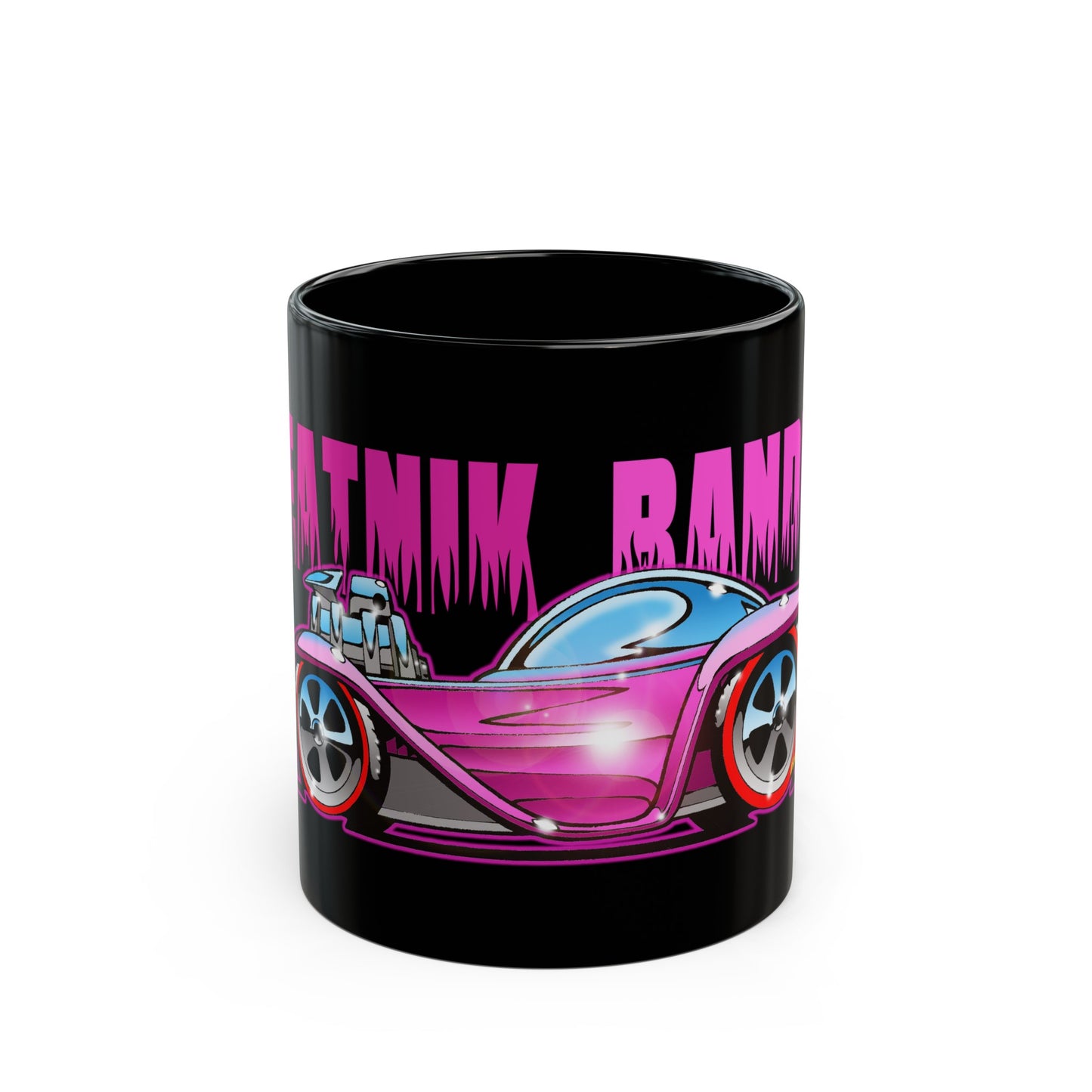 Hot Wheels BEATNIK BANDIT Diecast Redline Concept Art Black Coffee Mug 11oz