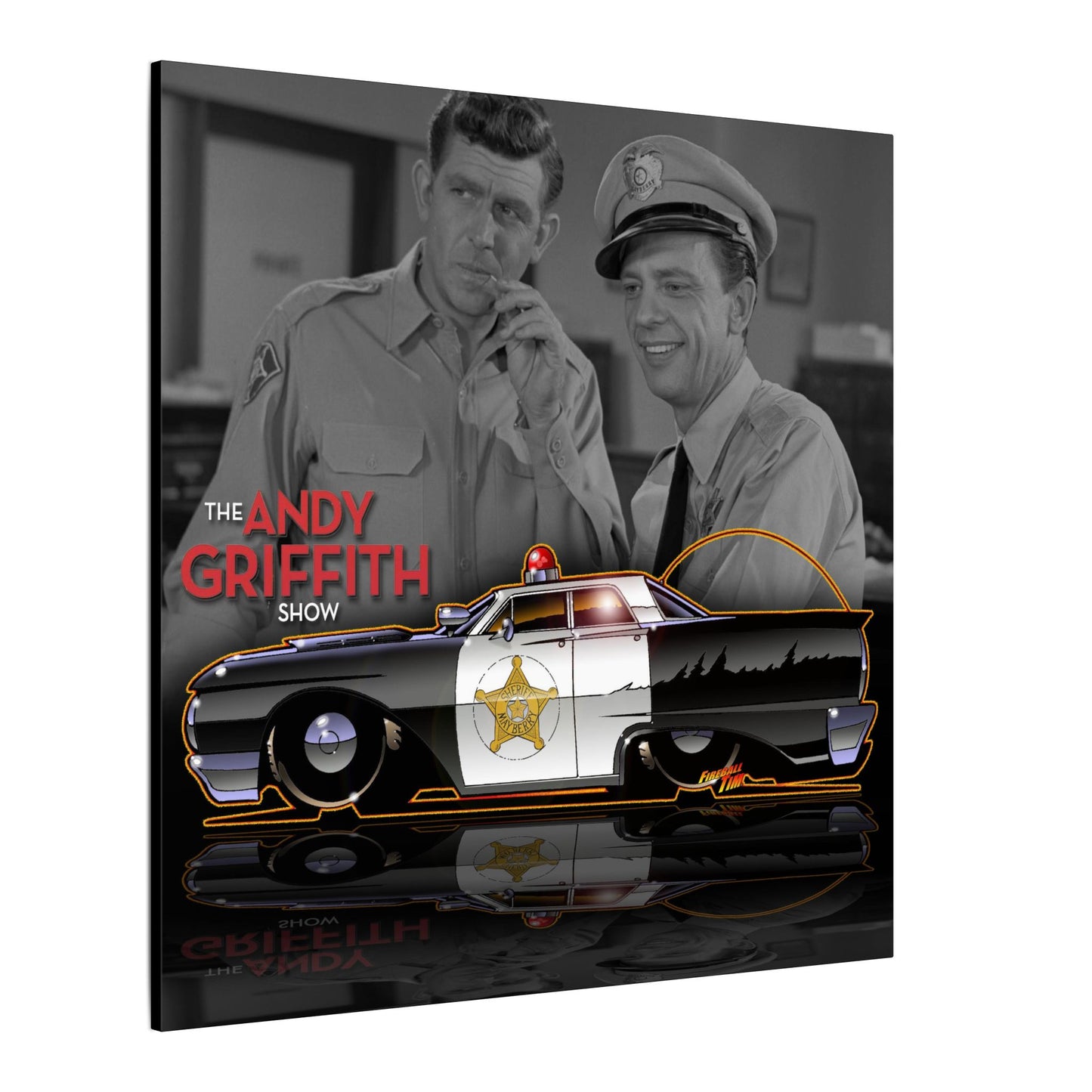 ANDY GRIFFITH SHOW 1963 Ford Galaxie Police Patrol Car Canvas Art Print - 2 Sizes