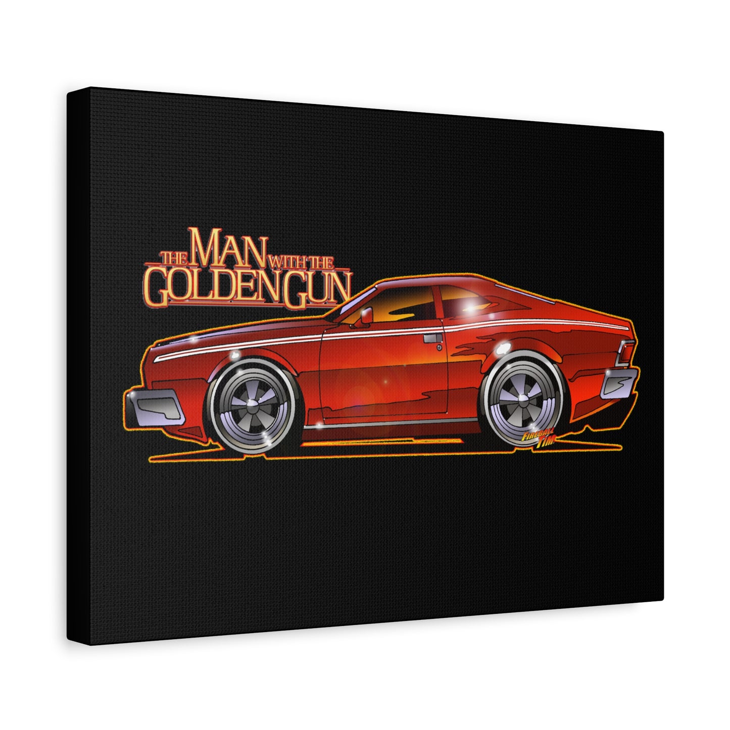 MAN WITH THE GOLDEN GUN AMC Hornet James Bond Fireball Art Canvas Print