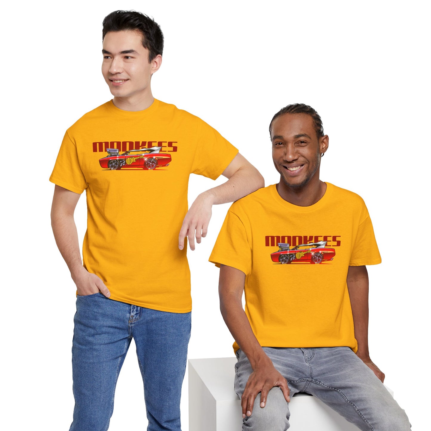 THE MONKEES Monkeemobile Cotton Tee Shirt - 12 Colors